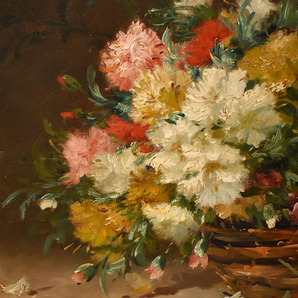 QF781 6a antique floral painting flower oil still life